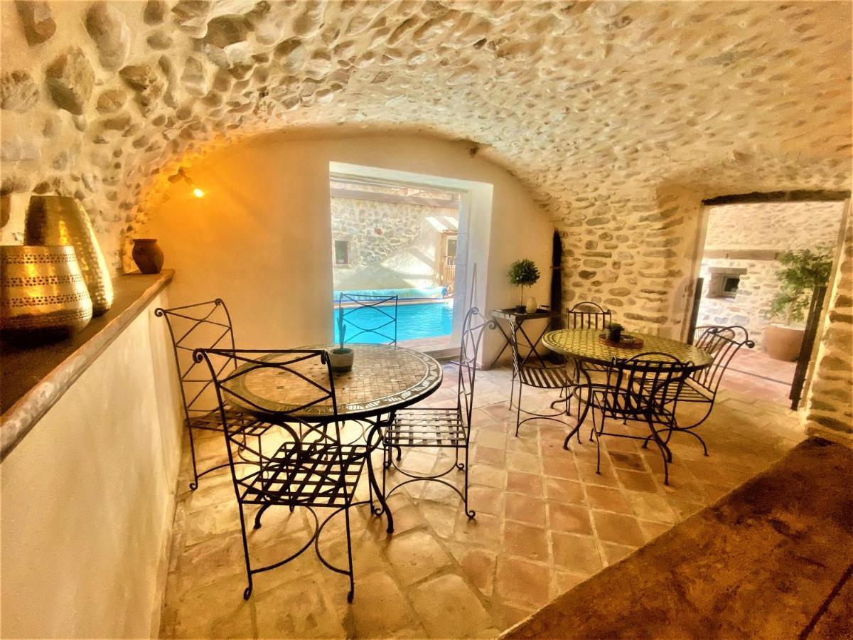 Gite De Groupe 9Ch Ou 3 Gites Independants De 3Ch - Patio Et Piscine Interieure Chauffee Toute L'Annee Vallon-Pont-dʼArc Exterior foto