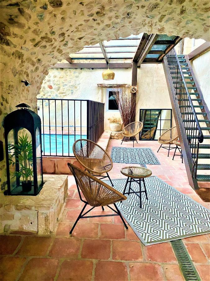 Gite De Groupe 9Ch Ou 3 Gites Independants De 3Ch - Patio Et Piscine Interieure Chauffee Toute L'Annee Vallon-Pont-dʼArc Exterior foto
